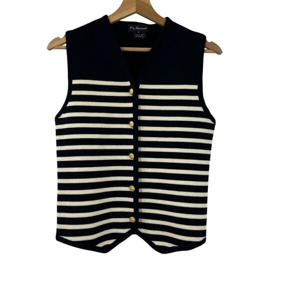 Faconnable Vintage Stripe Vest Sz S - Picture 1 of 6